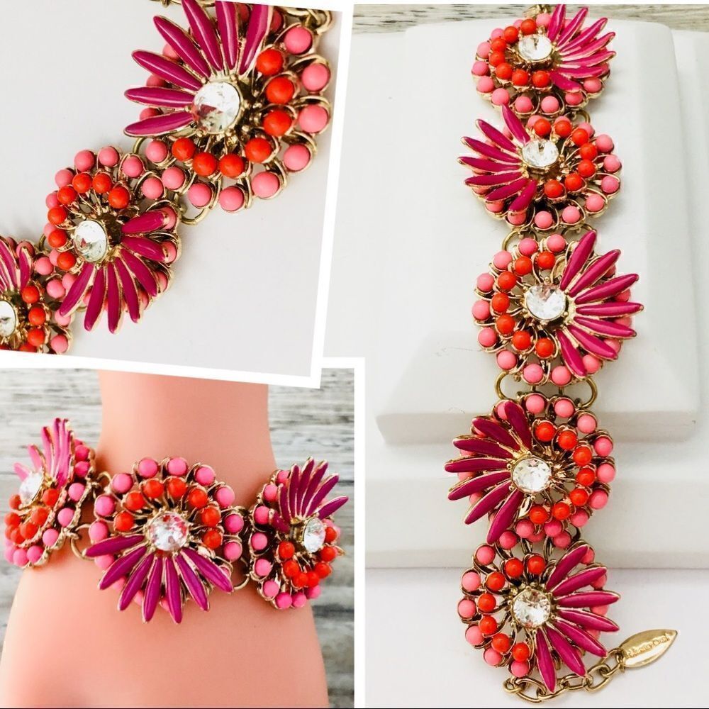 Coldwater Creek Floral Statement Bracelet 1023